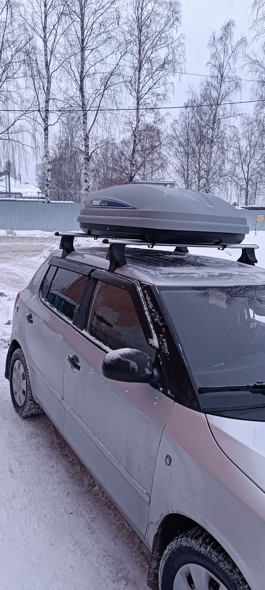 Покупка багажника и бокса на крышу — Skoda Fabia Mk2, 1,2 л, 2009 года ...