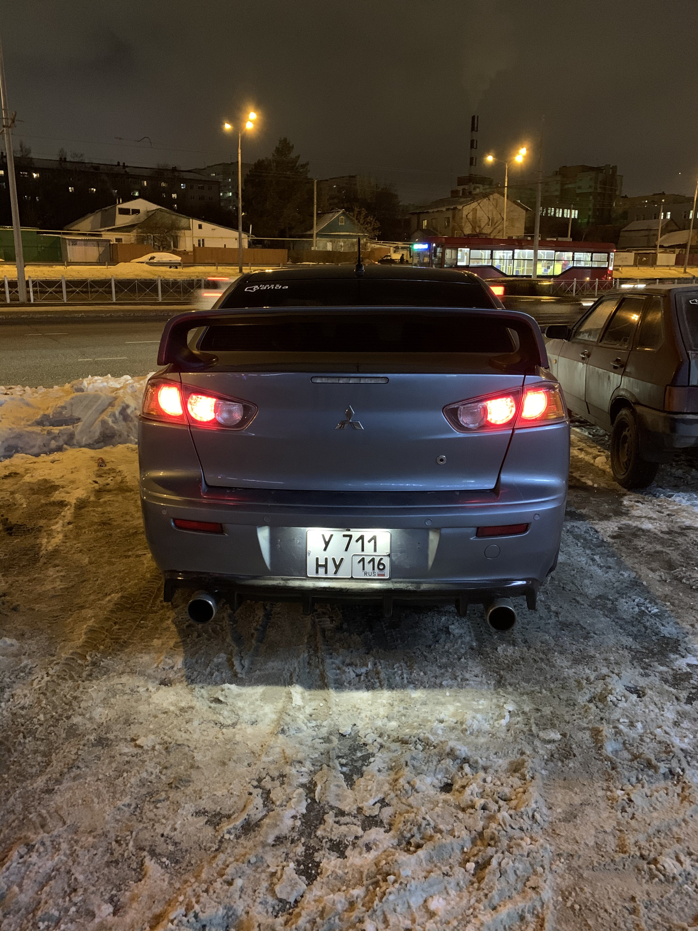 Сменил номер на квадратный 😄 — Mitsubishi Lancer X, 2 л, 2007 года |  стайлинг | DRIVE2