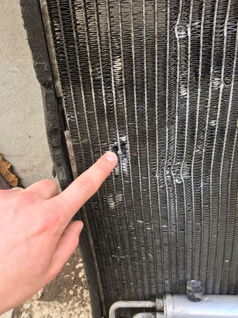 Радиатор кондиционера — Mitsubishi Lancer IX, 1,6 л, 2006 года ...