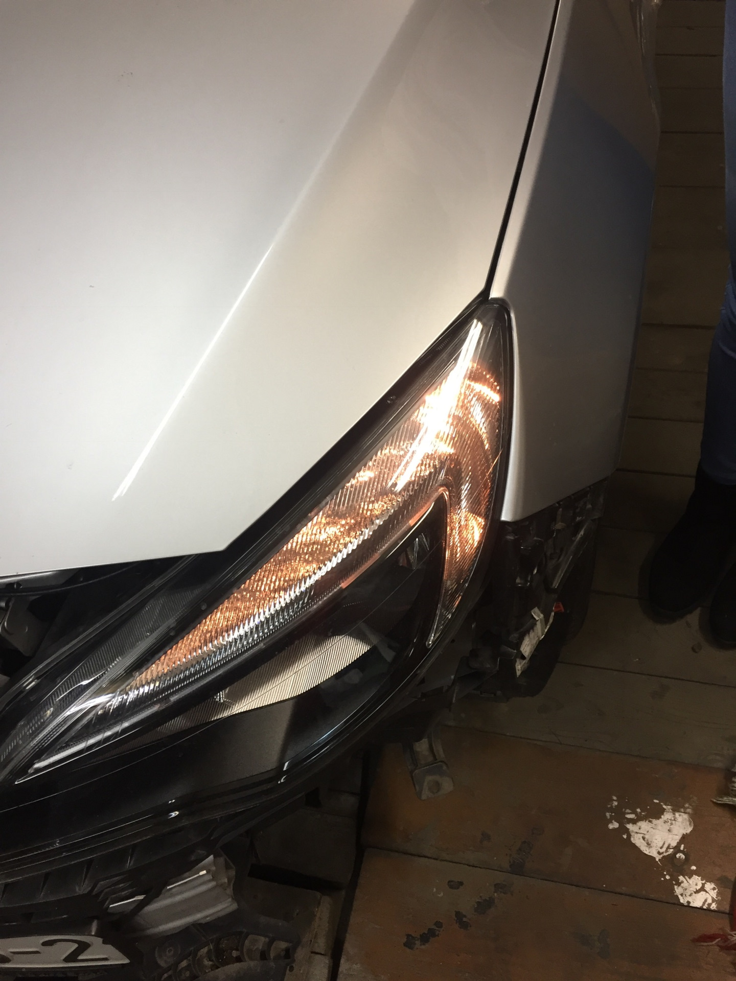 LED в дхо + перетяжка козырька в кожу — Opel Astra J, 1,6 л, 2013 года ...