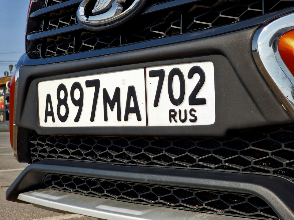 Стелс-рамка гос номера как на Audi A6 — Lada Vesta SW Cross (1G), 1,8 л ...