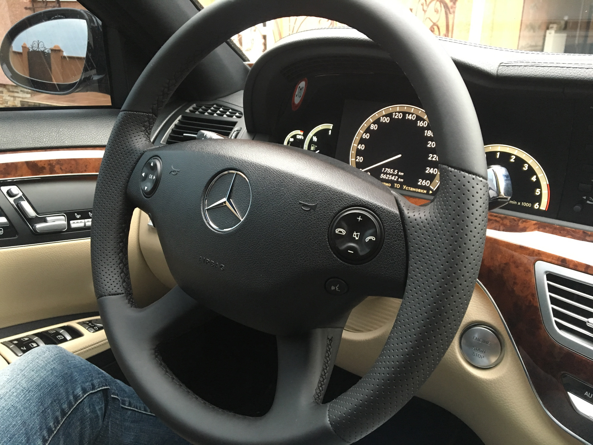 Как снять руль w221 Перетяжка руля часть 2 - Mercedes-Benz S-Class (W221), 3,2 л, 2009 года стайлинг