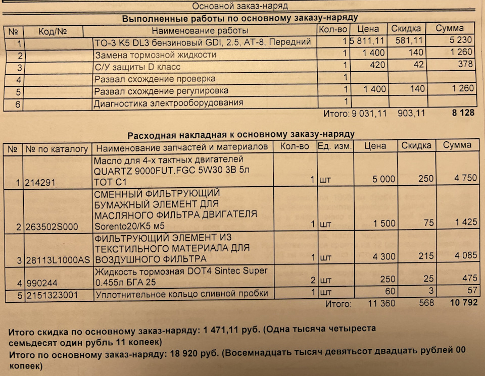 Запчасти на фото: 2151323001, 28113L1000AS, 263502S000. Фото в бортжурнале KIA K5 (DL)