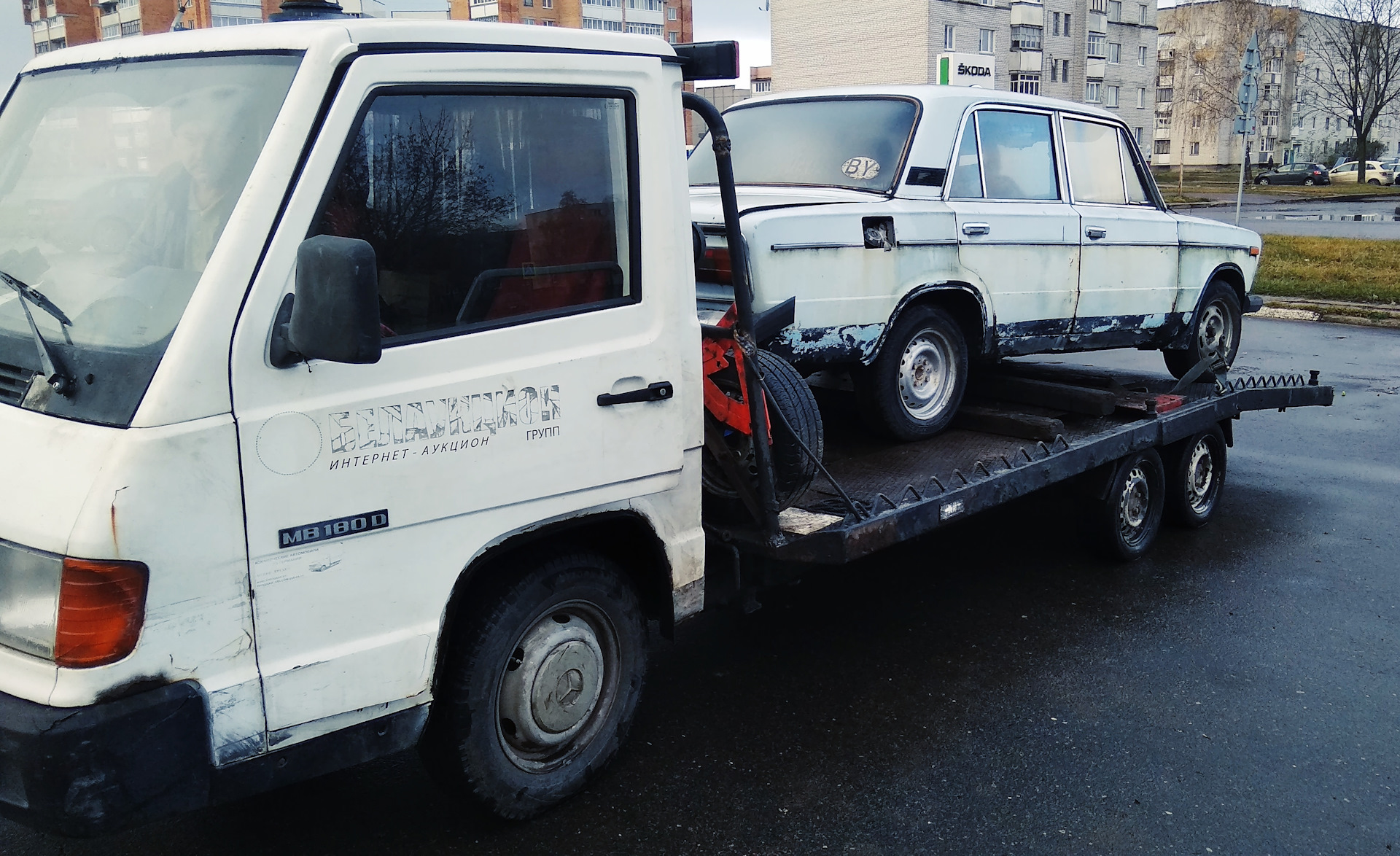 Эвакуатор Могилев — последний путь таза — Mercedes-Benz MB100, 2,4 л, 1994  года | эвакуация | DRIVE2