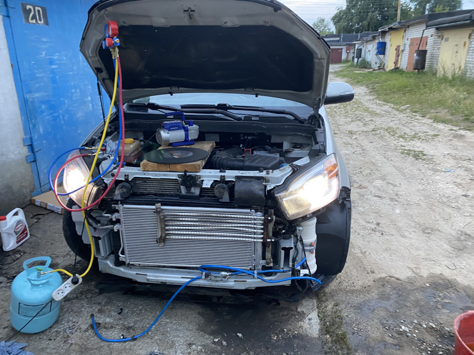 Замена радиатора кондиционера, мойка радиаторов, заправка кондиционера ...