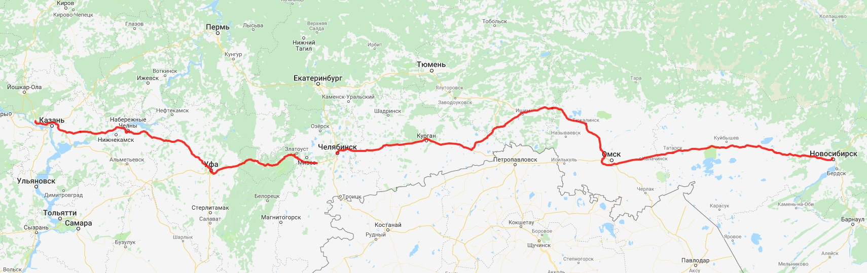 Карта автомобильных дорог тюмень екатеринбург