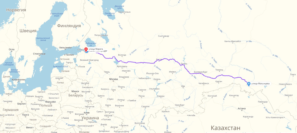 Санкт-Петербург — Череповец — Пошехонье — Коза — Любим — Буй — Киров ...