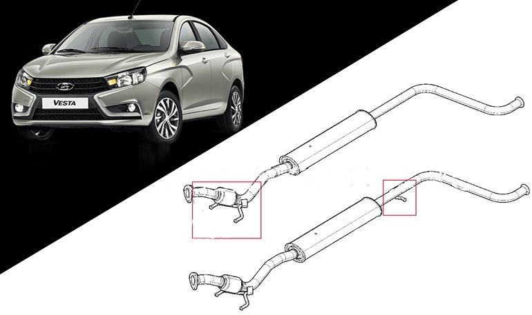 Лада калина выхлопная система схема