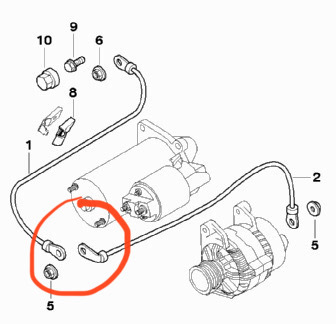 Bmw e39 схема стартера