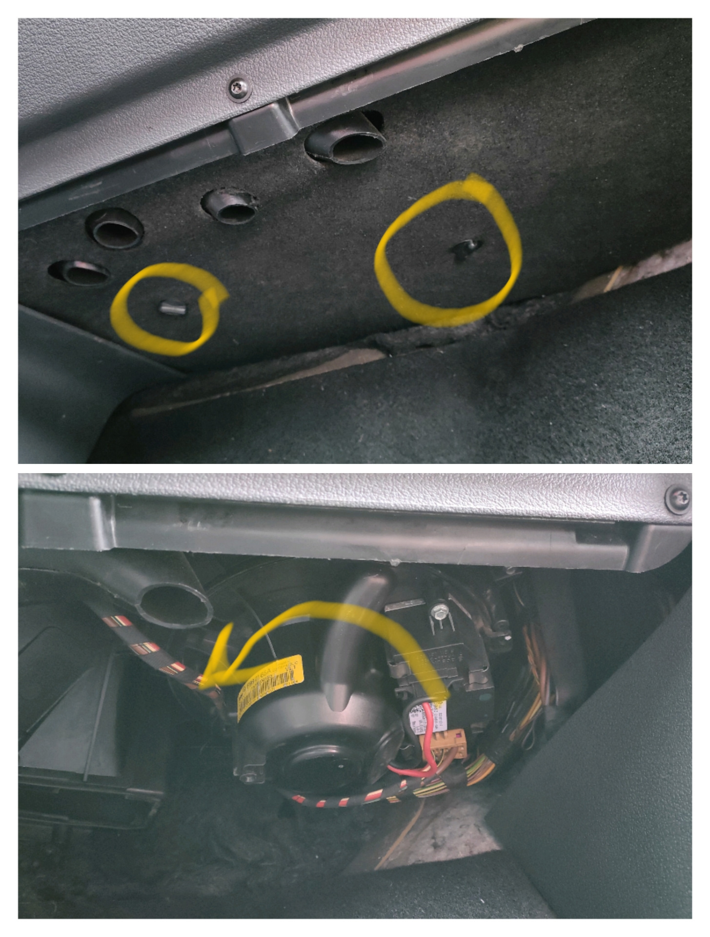Замена щеток мотора печки — Volkswagen Touran (1G), 1,4 л, 2010 года ...