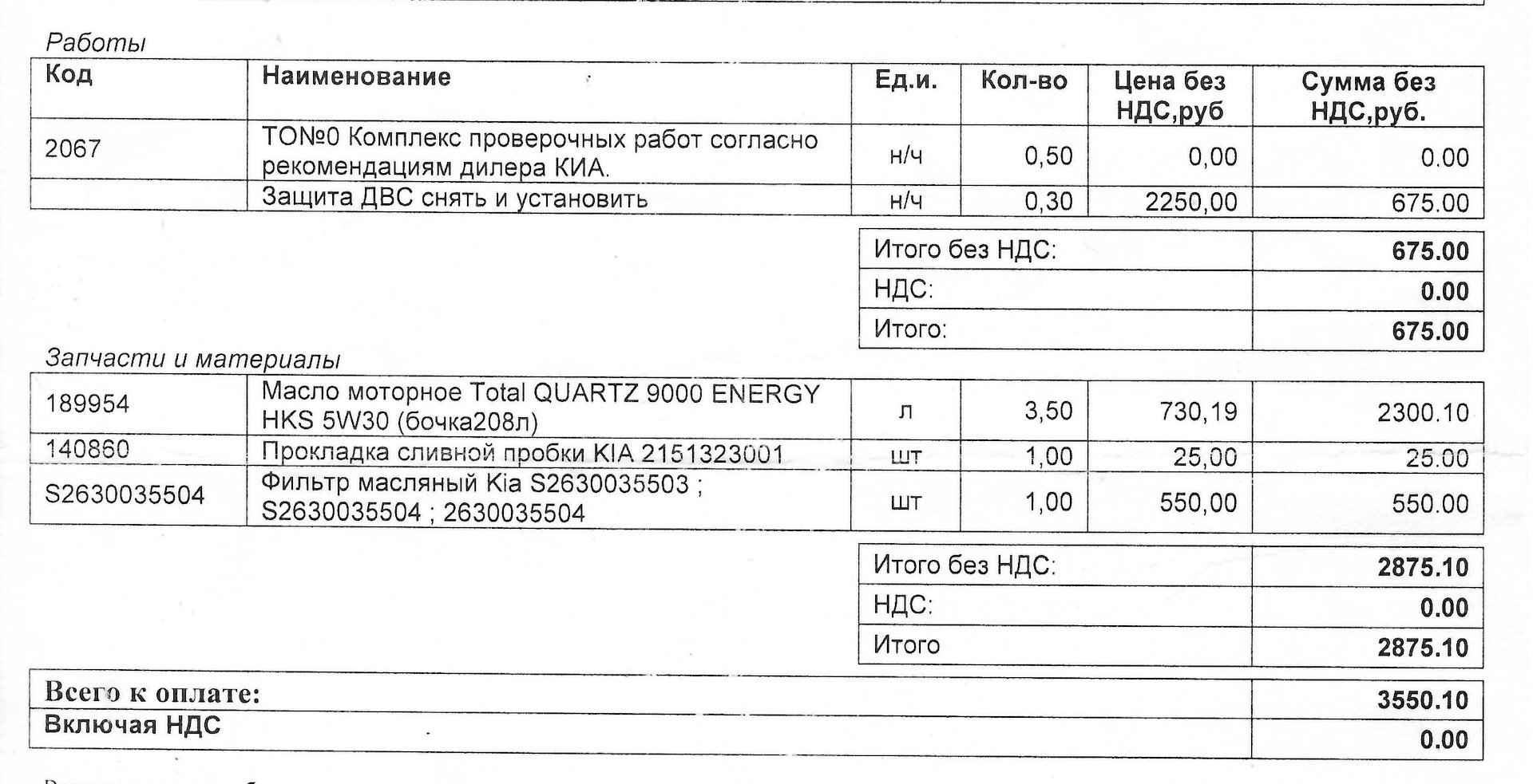 Регламент то киа рио х лайн