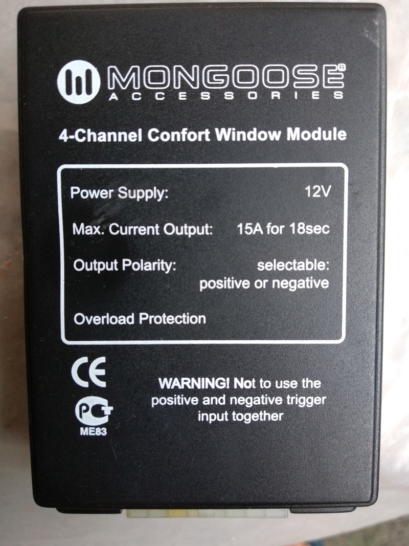 Mongoose 4 channel power window module схема подключения