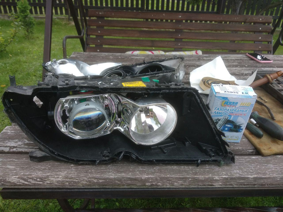 #6 Замена ксеноновой лампы, убираем люфт линзы и отражателя дальнего ...