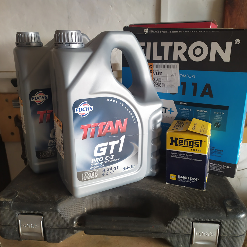 Масло и фильтра — Skoda Kodiaq (1G), 2 л, 2018 года | плановое ТО | DRIVE2