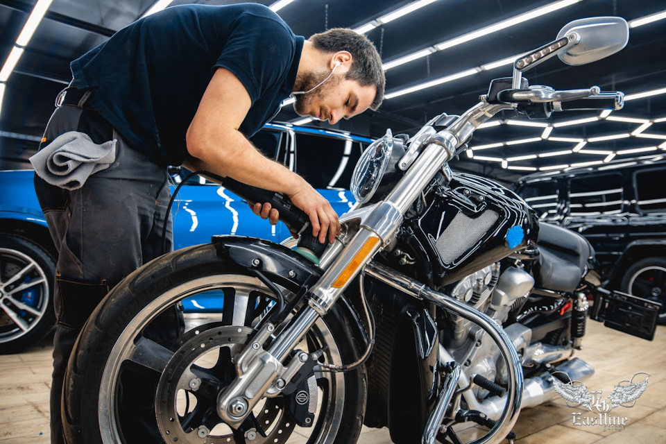Harley-Davidson V-rod — компплексный детейлинг мотоцикла. — Eastline ...