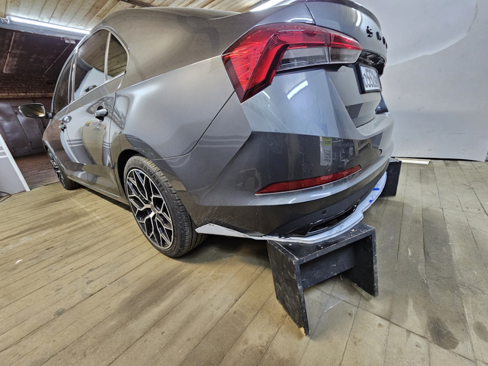 Изготовление диффузора на задний бампер. — Skoda Rapid (2G), 1,4 л ...