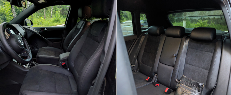 Пошив салона, дверных карт, черный салон — Volkswagen Tiguan (1G)