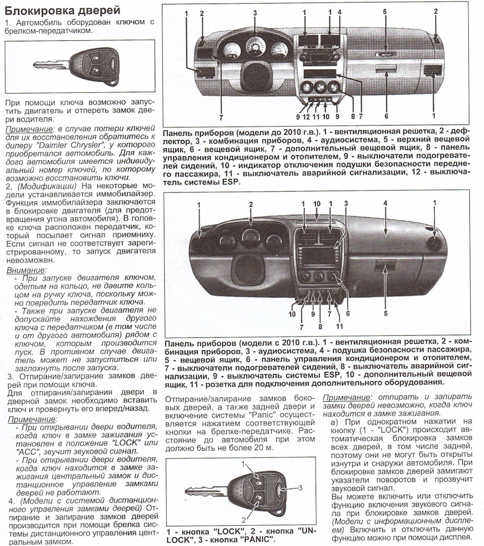 Dodge Caliber. Настройка блокировки дверей. — Dodge Caliber, 2 л, 2010 года  | электроника | DRIVE2