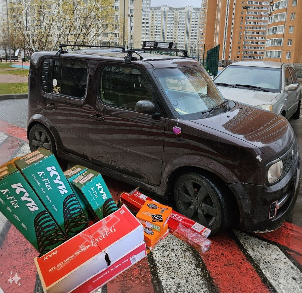 Видео гайд по установке подвески подвезли)))) — Nissan Cube II, 1,4 л, 2007  года | видео | DRIVE2