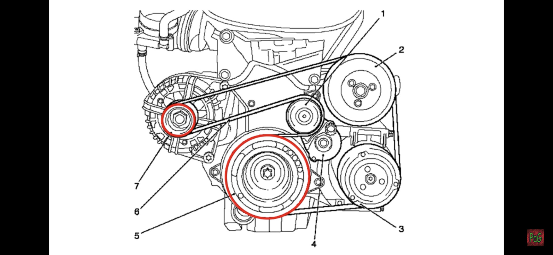 Opel astra схема приводного ремня