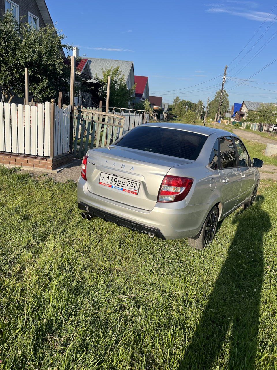 Выхлоп и диффузор🔥 — Lada Гранта (2G) FL, 1,6 л, 2023 года | тюнинг ...
