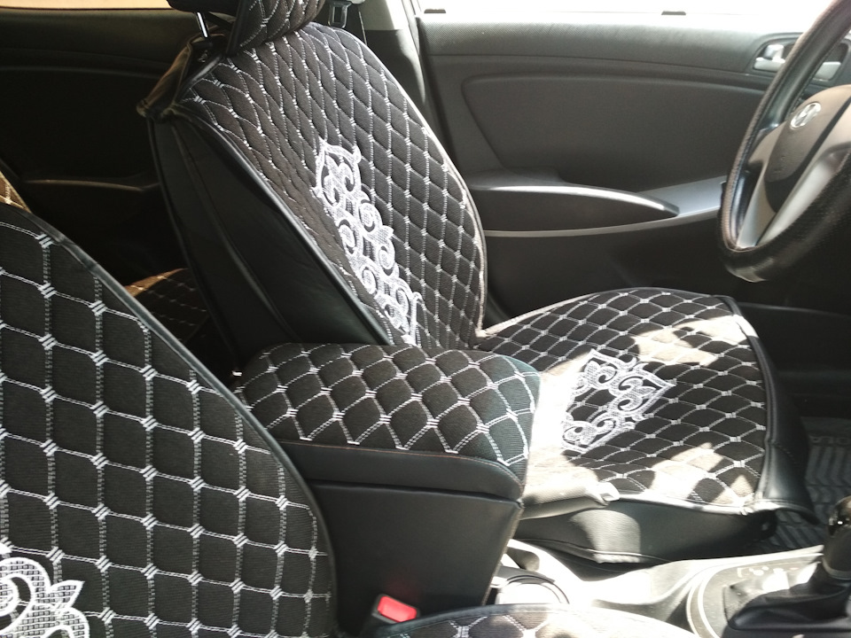 Подлокотник смастерил для комфорта — Hyundai Solaris (1G), 2014 года ...
