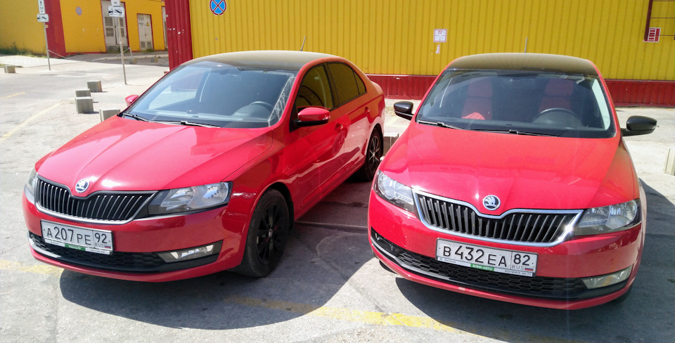 Красный Ruby Skoda Rapid