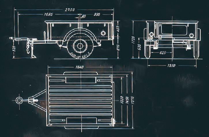 Крупно размеры прицепа — Toyota Land Cruiser 40
