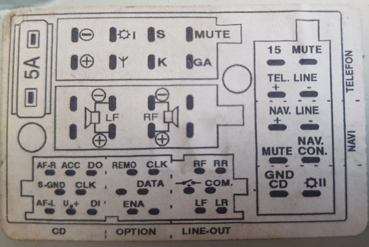Ауди концерт магнитола схема подключения