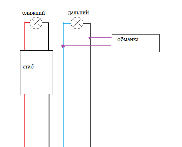 Схема подключения лед балки