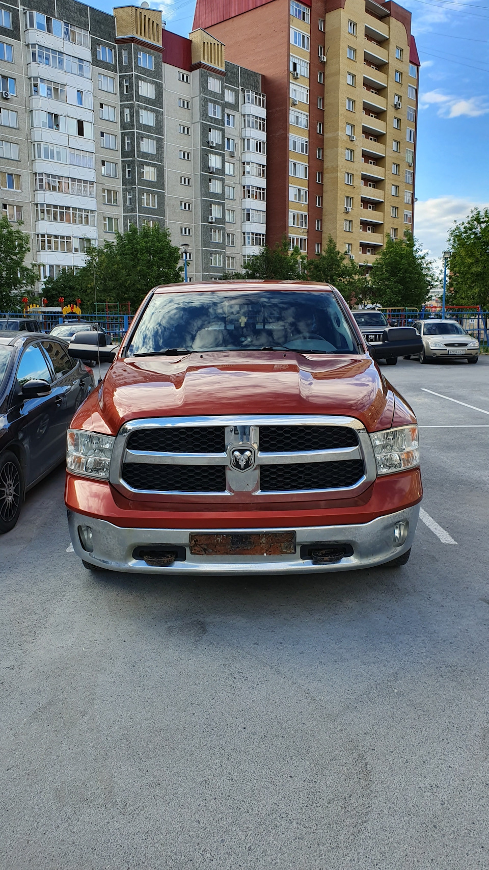 Крепление переднего номера — Dodge Ram, 5,7 л, 2016 года | аксессуары |  DRIVE2