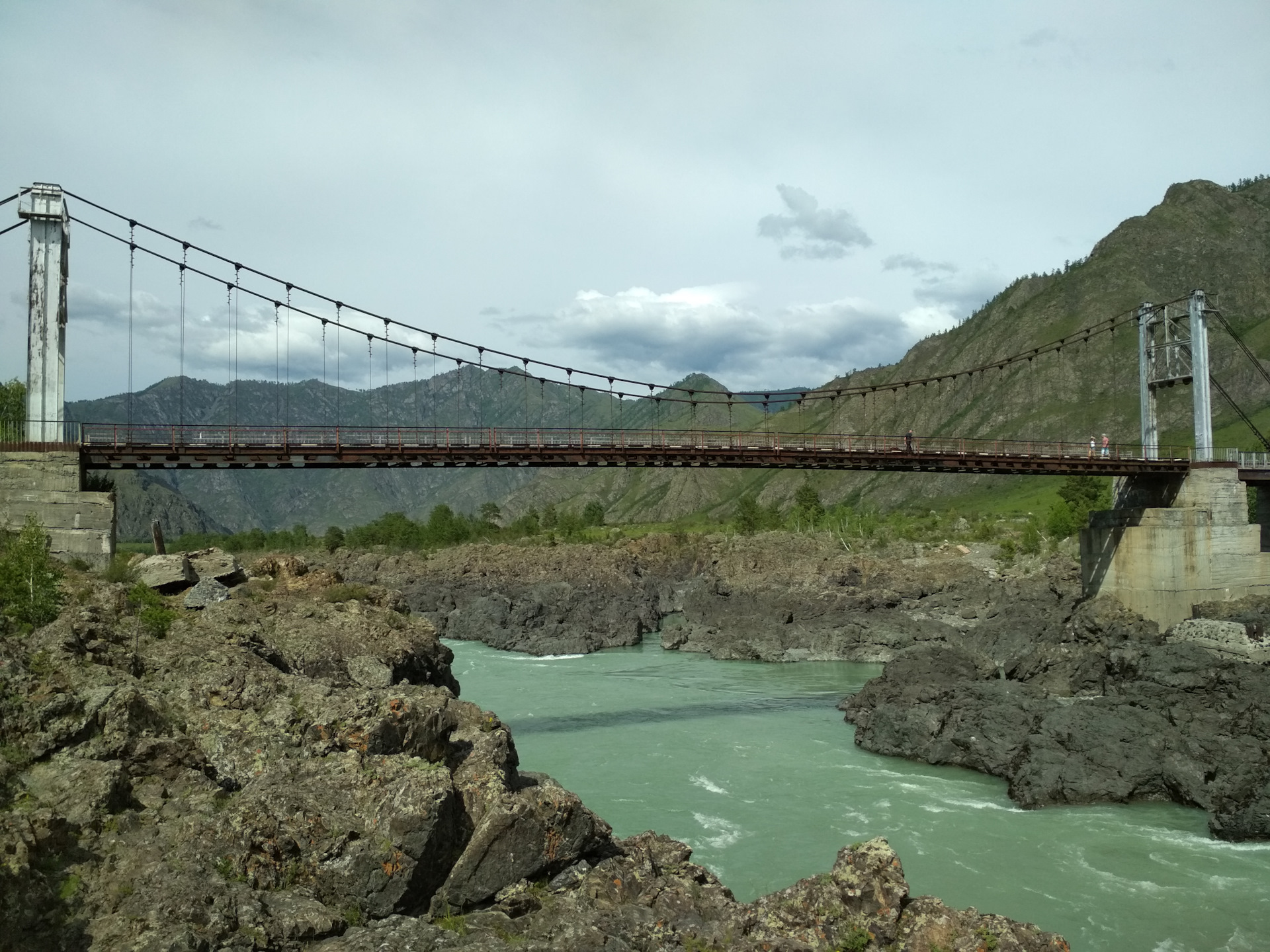 Ороктойский мост Чемал зимой