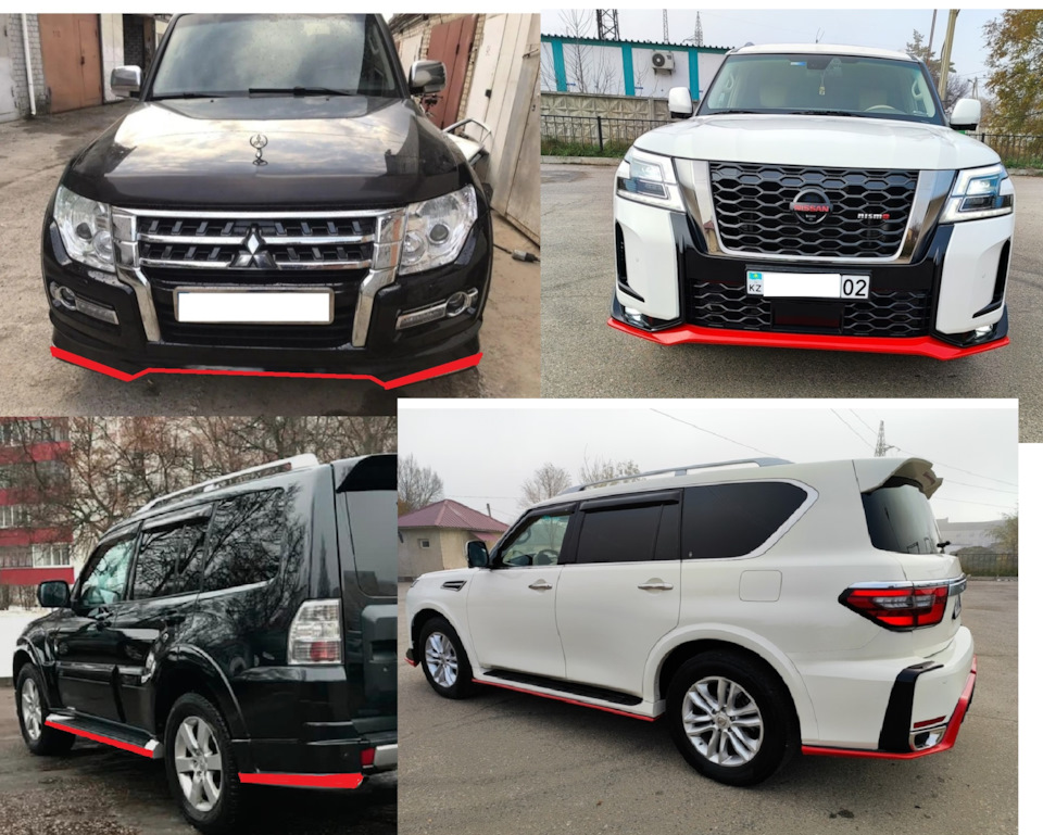 Клыки (Накладки) на задний бампер Jaos Style для автомобиля Mitsubishi ...