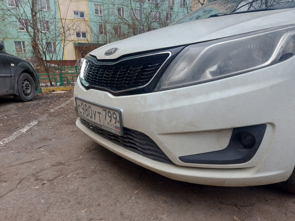 Новая решетка радиатора (преображение продолжается) — KIA Rio (3G), 1,4 ...