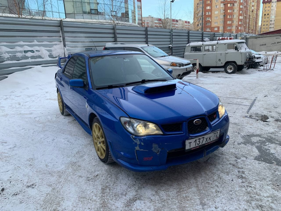 морда ДТП№1+ДТП№2 — Subaru Impreza WRX STI (GD)