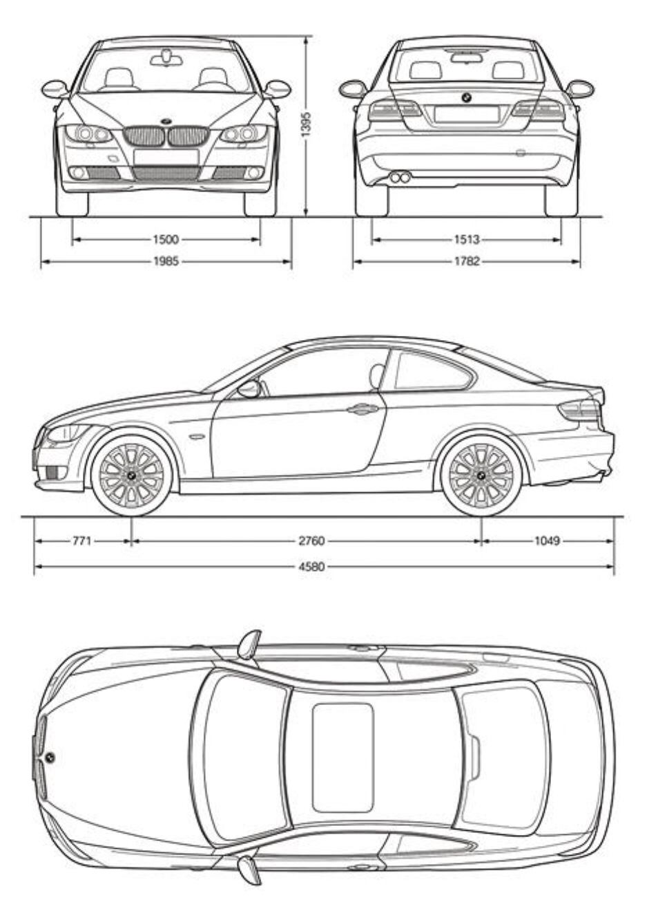 Размеры бмв. Габариты БМВ 3 2007 года. БМВ е92 габариты. Габариты БМВ 3 купе 2014. Габариты БМВ 3 седан.