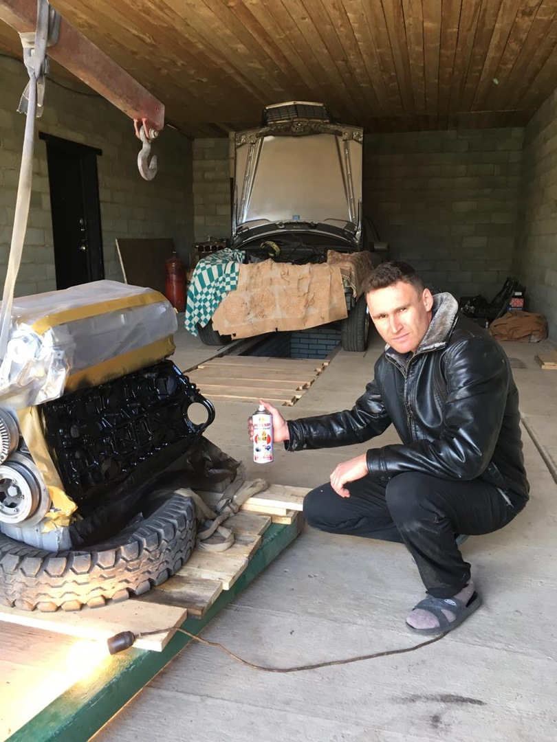 Покраска блока двигателя — Mercedes-Benz E-Class (W124), 2,8 л, 1993 ...