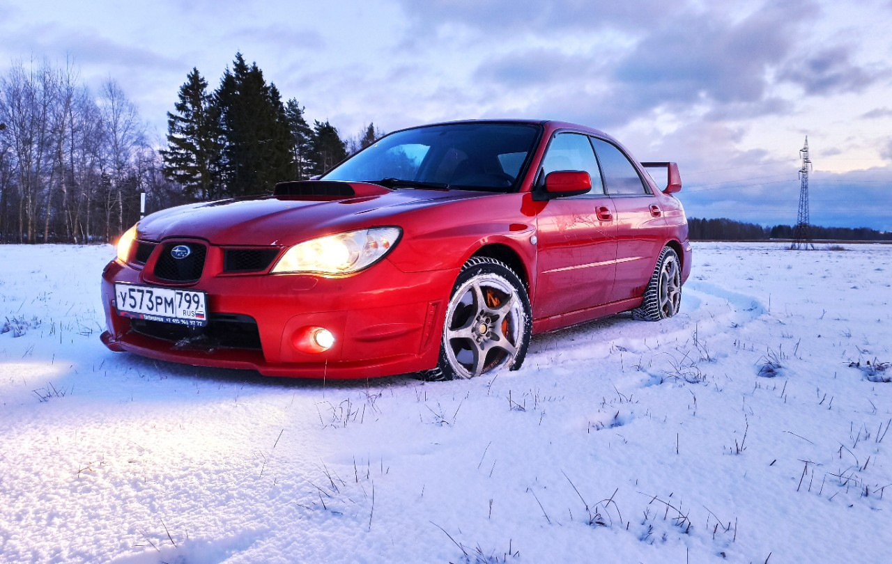 Subaru Impreza WRX STI 2006 красный