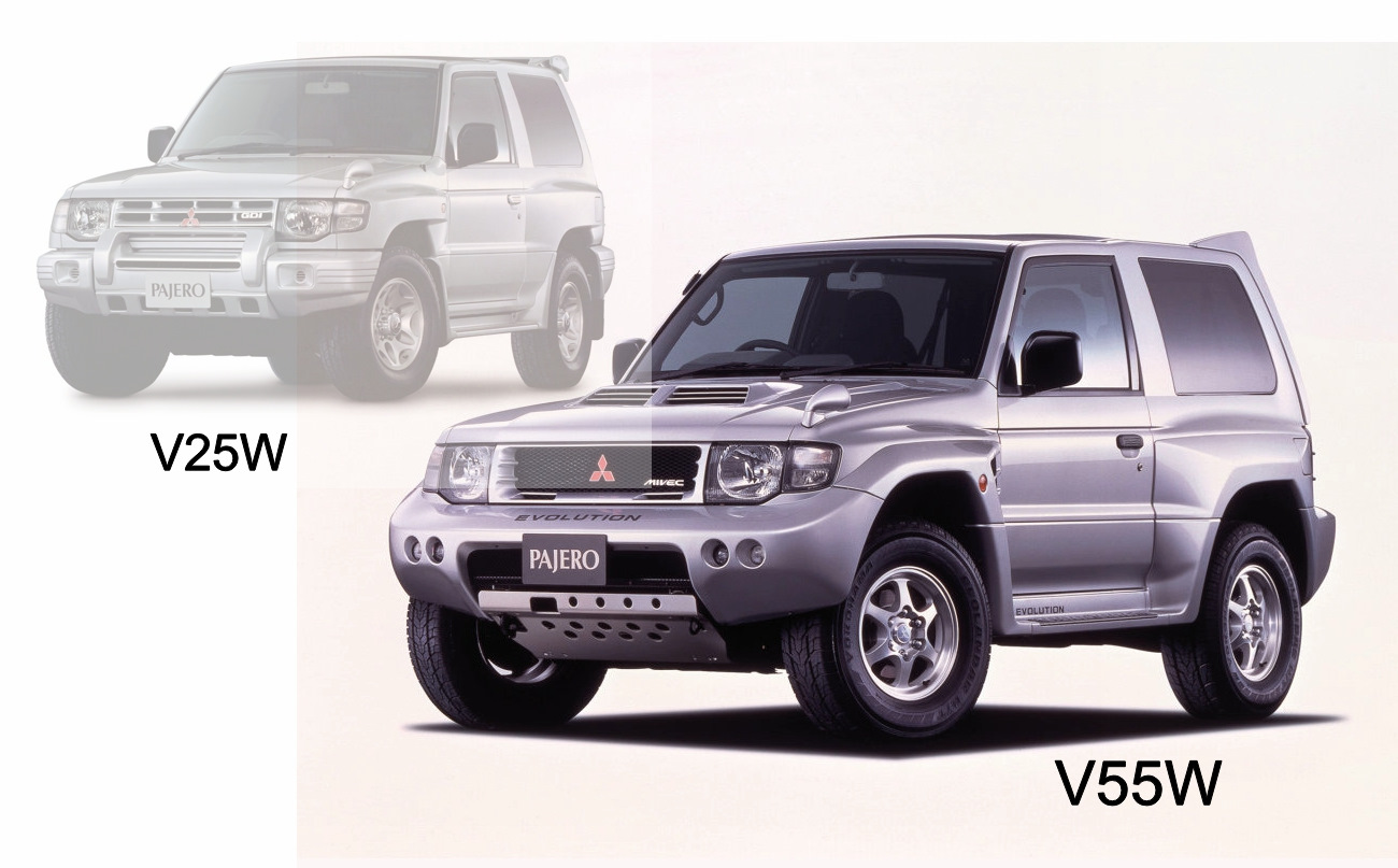 Различия в кузовах V55W Pajero Evo и V25W Pajero рестайл — Mitsubishi  Pajero Evolution, 4,3 л, 1997 года | наблюдение | DRIVE2