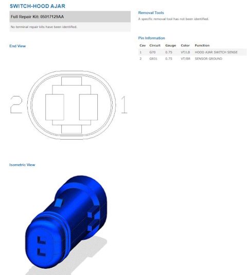 05017129AA РАЗЪЕМ КОНЦЕВИКА\\VERDRAHTUNGSSAT CHRYSLER | Запчасти на DRIVE2