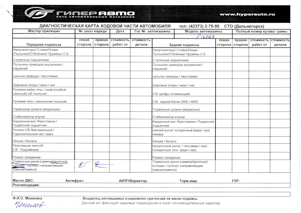 Диагностика ходовки — DRIVE2