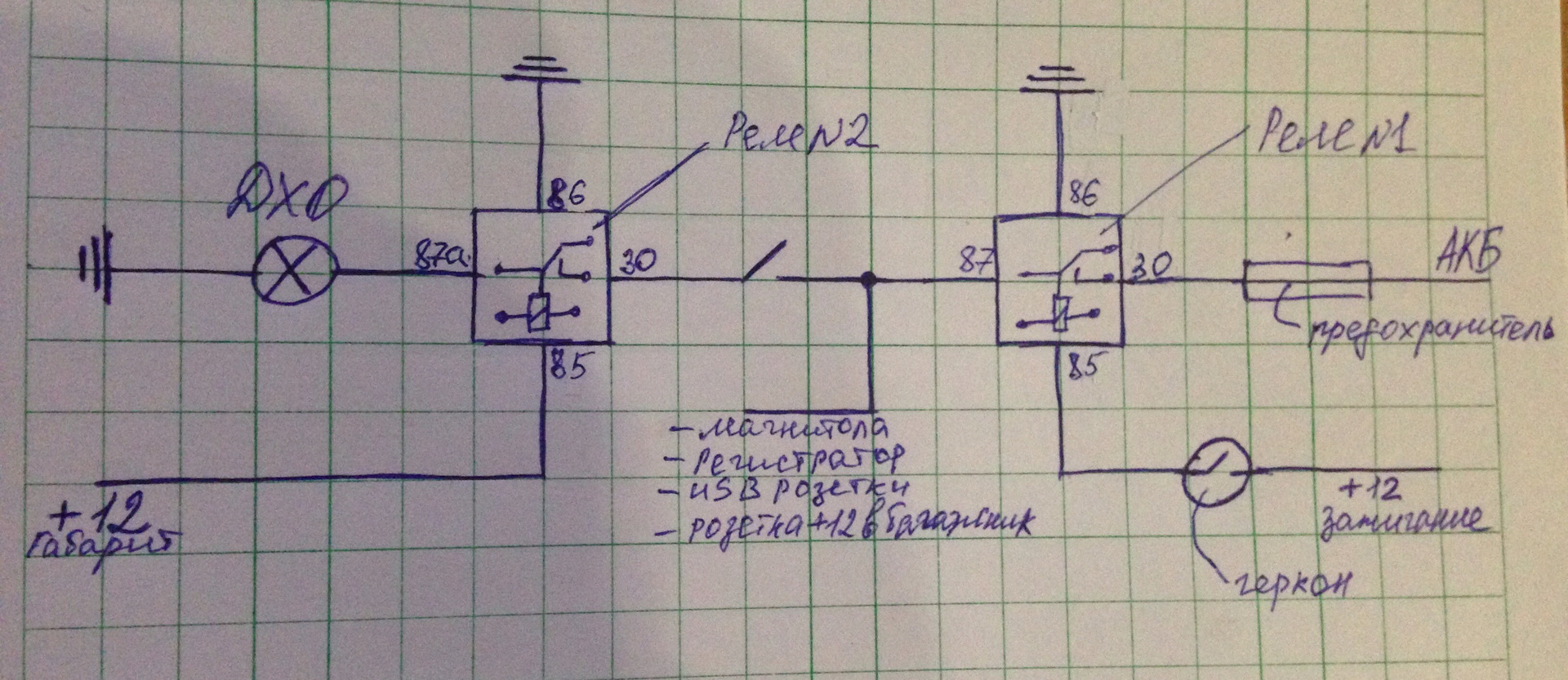 Схема подключения ходовых огней на ниве 21214