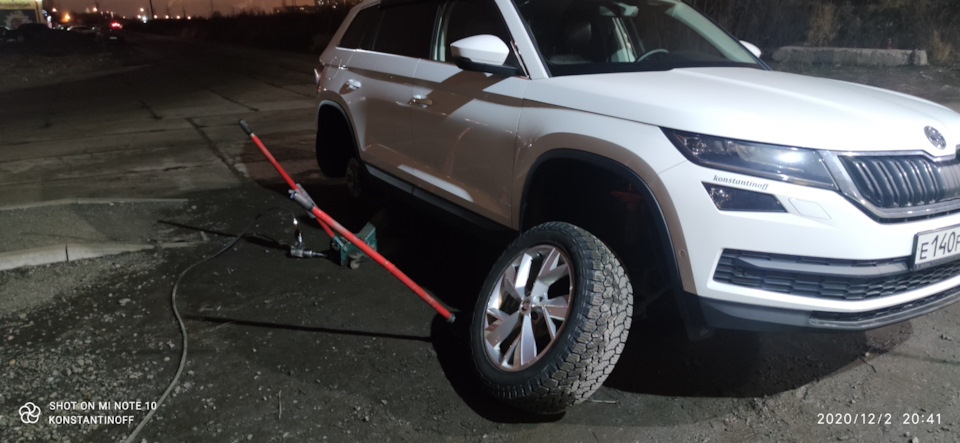 АТ резина зимой — Skoda Kodiaq (1G), 2 л, 2019 года | шины | DRIVE2