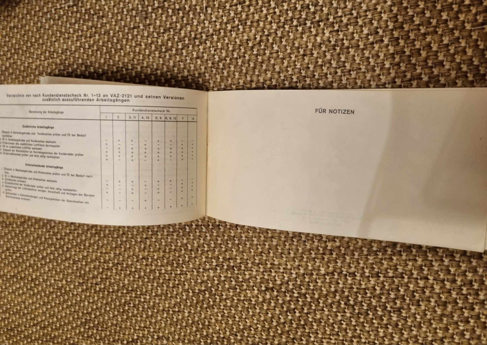 Незаполенная НЕМЕЦКАЯ сервисная книжка ВАЗ — Lada 21063, 1,3 л, 1991 ...