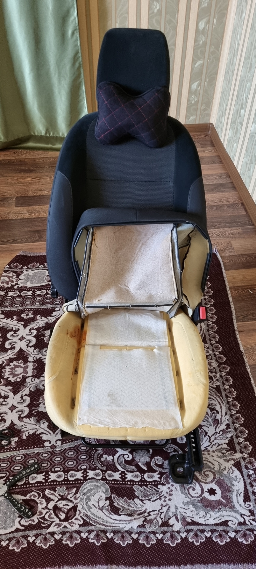 Ошибка блока SRS при установка механического концевика ремня и датчика ...