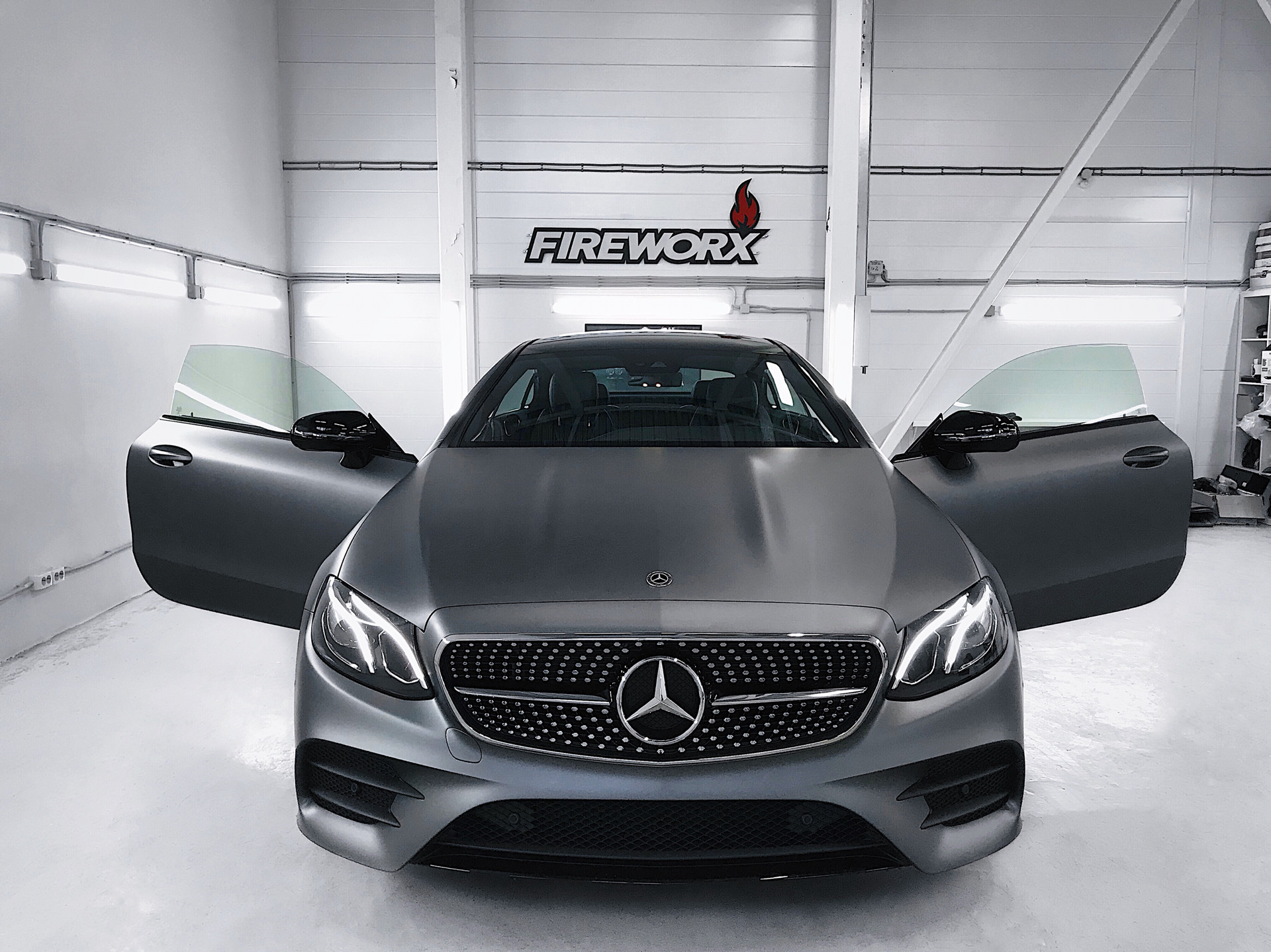 Mercedes E-Coupe матовый прозрачный винил. — Fireworx на DRIVE2