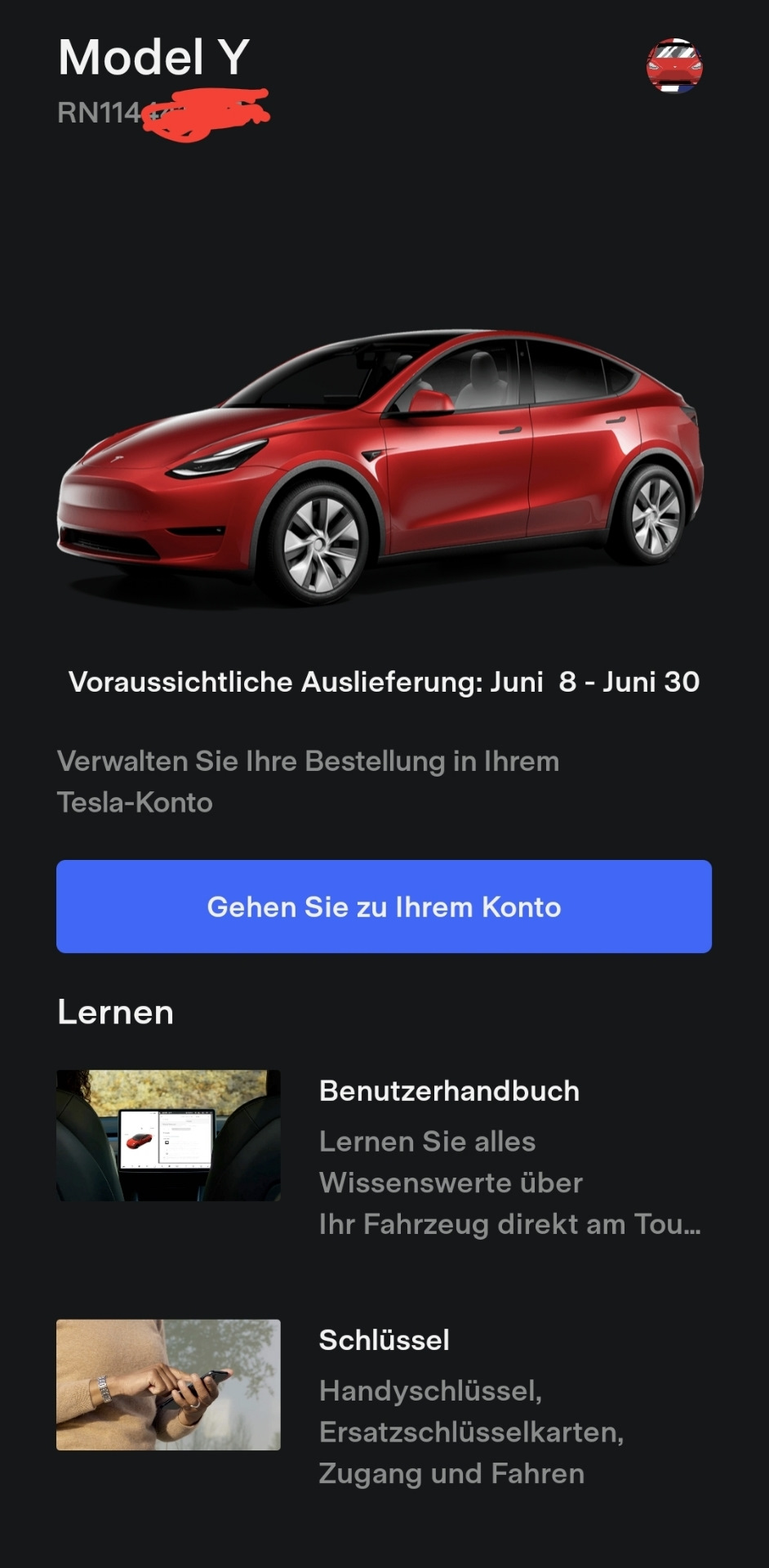 Появилась примерная дата доставки в Tesla-App — DRIVE2