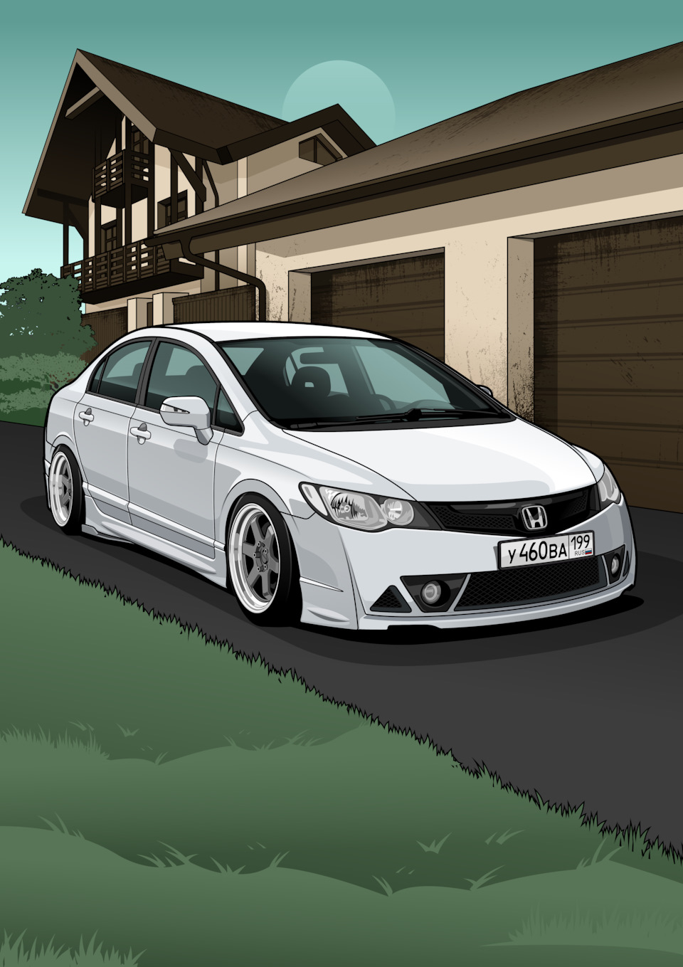 Часть 10. Индивидуальный Auto Art от @czarskijivan — Honda Civic 4D (8G),  1,8 л, 2007 года | другое | DRIVE2