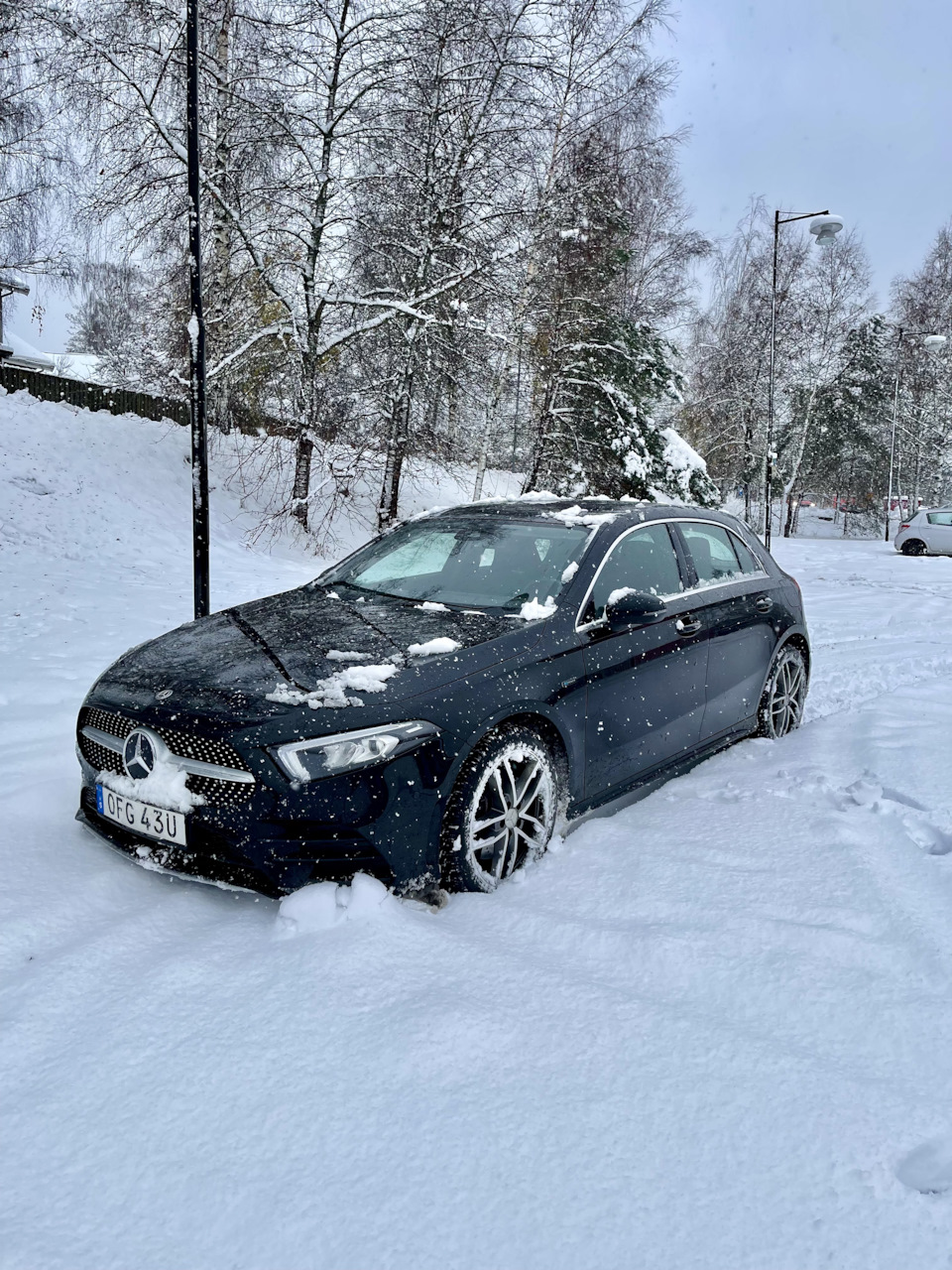 По традиции фото первого снега — Mercedes-Benz A-Class (W177), 1,3 л, 2020  года | просто так | DRIVE2