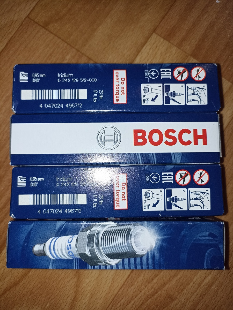 0242129512 СВЕЧА ЗАЖИГАНИЯ ZQR8SI302 (0.95), 1ШТ BOSCH | Запчасти на DRIVE2